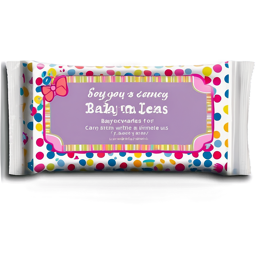 Baby Shower Candy Bar Wrapper PNG 06122024 PNG with transparent background