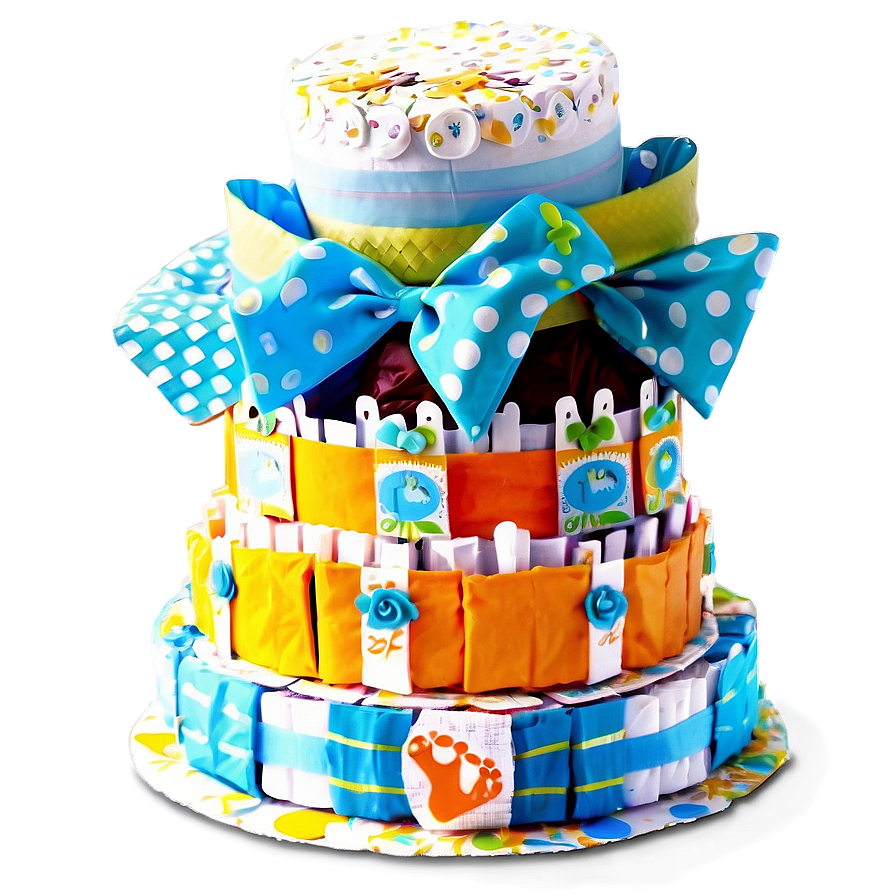 Baby Shower Diaper Cake Design PNG wjo18 PNG with transparent background
