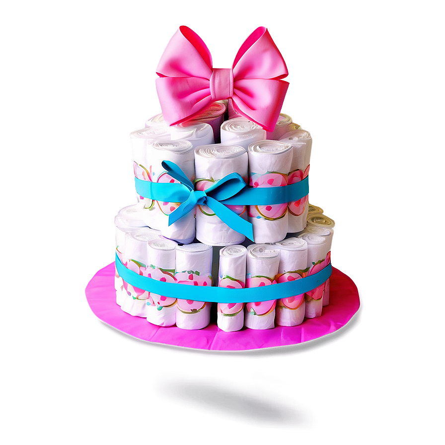Baby Shower Diaper Cake Design PNG ycj PNG with transparent background