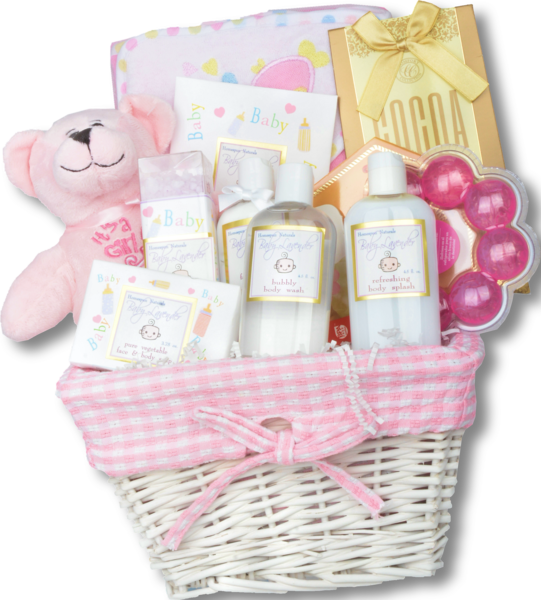 Baby Shower Gift Basket PNG with transparent background