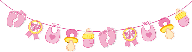 Baby Shower Girl Banner Graphic