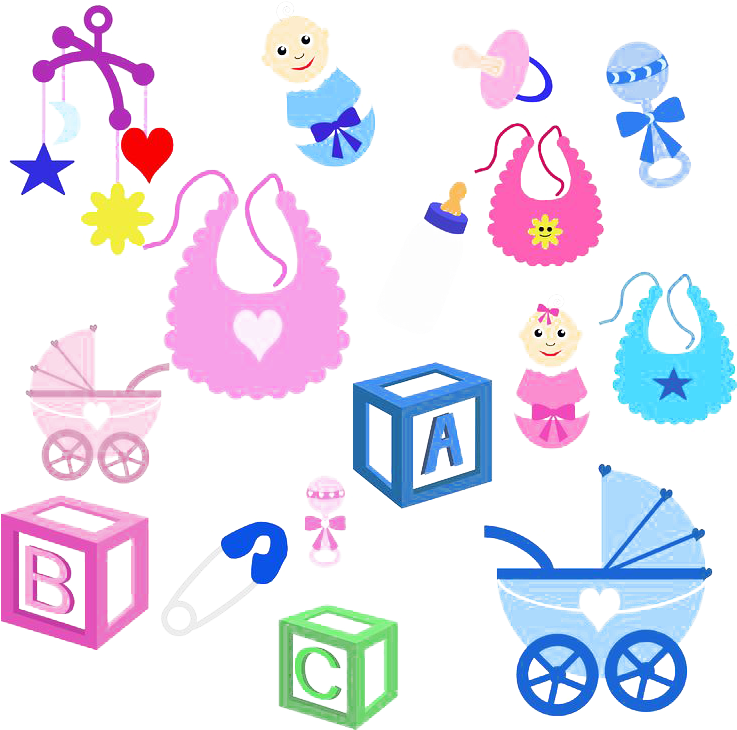 Baby Shower Icons Set.png PNG with transparent background