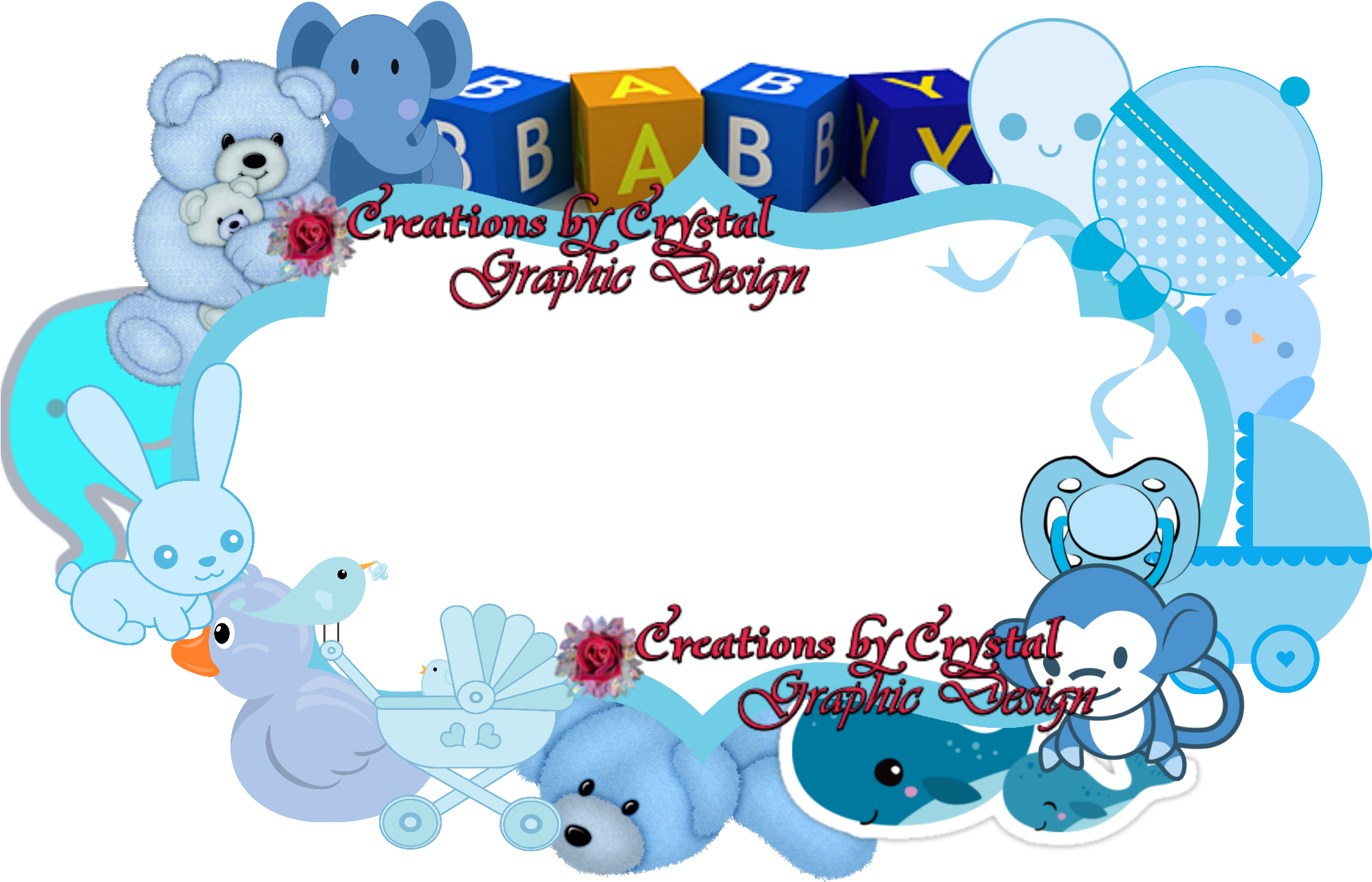 Baby Shower Invitation Template Design PNG with transparent background
