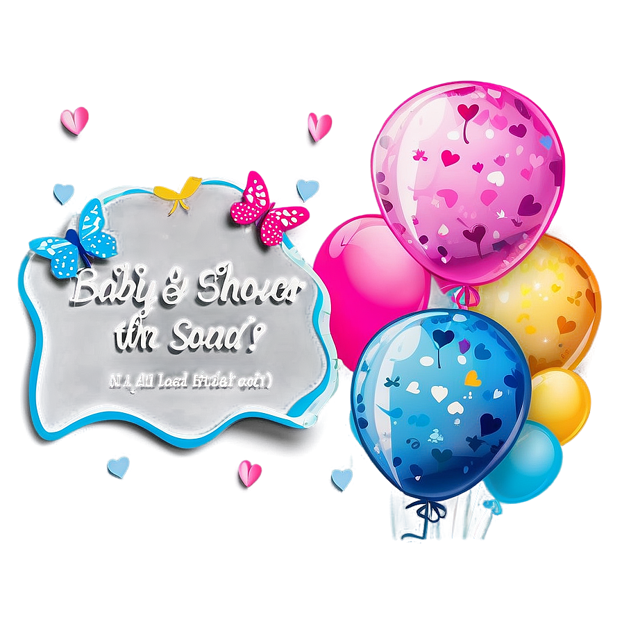 Baby Shower Wishes Card PNG gox PNG with transparent background