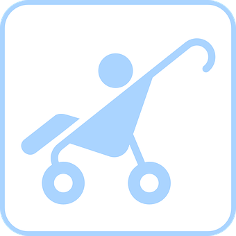 Baby Stroller Icon PNG with transparent background