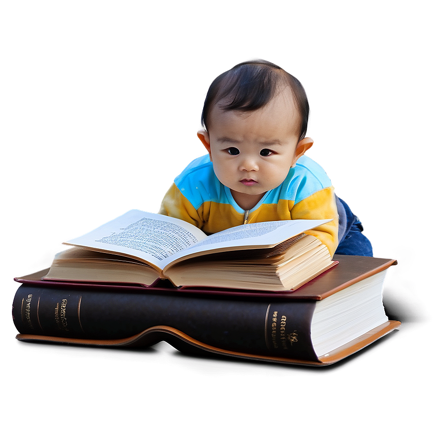 Baby With Book Png 17