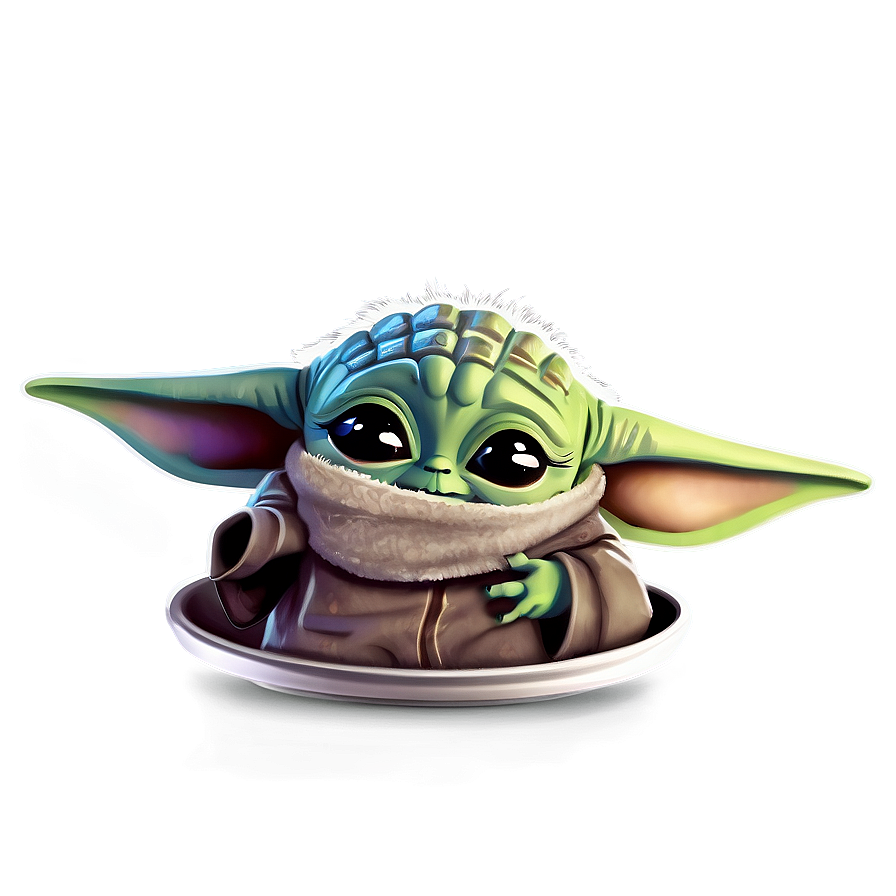 Baby Yoda and Mando Cartoon PNG 06252024 PNG image with a transparent background, free high-resolution download