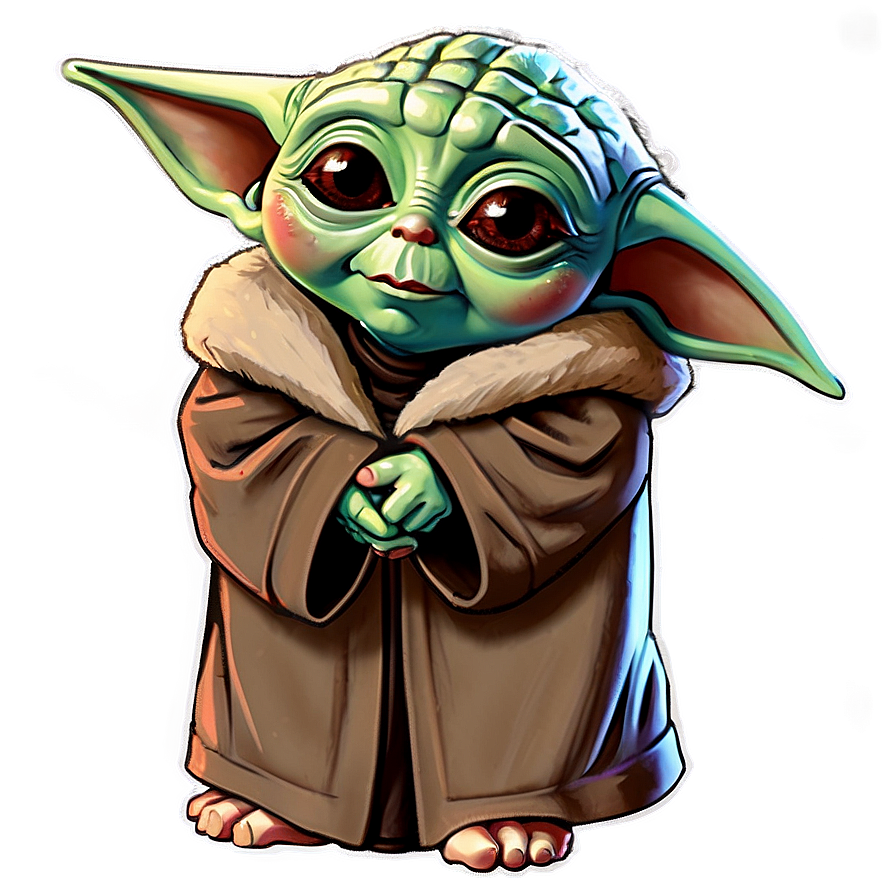 Baby Yoda Cartoon B