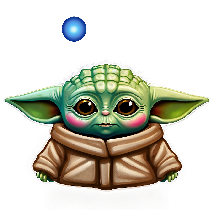Baby Yoda Cartoon Emoji PNG lys PNG image with a transparent background, free high-resolution download