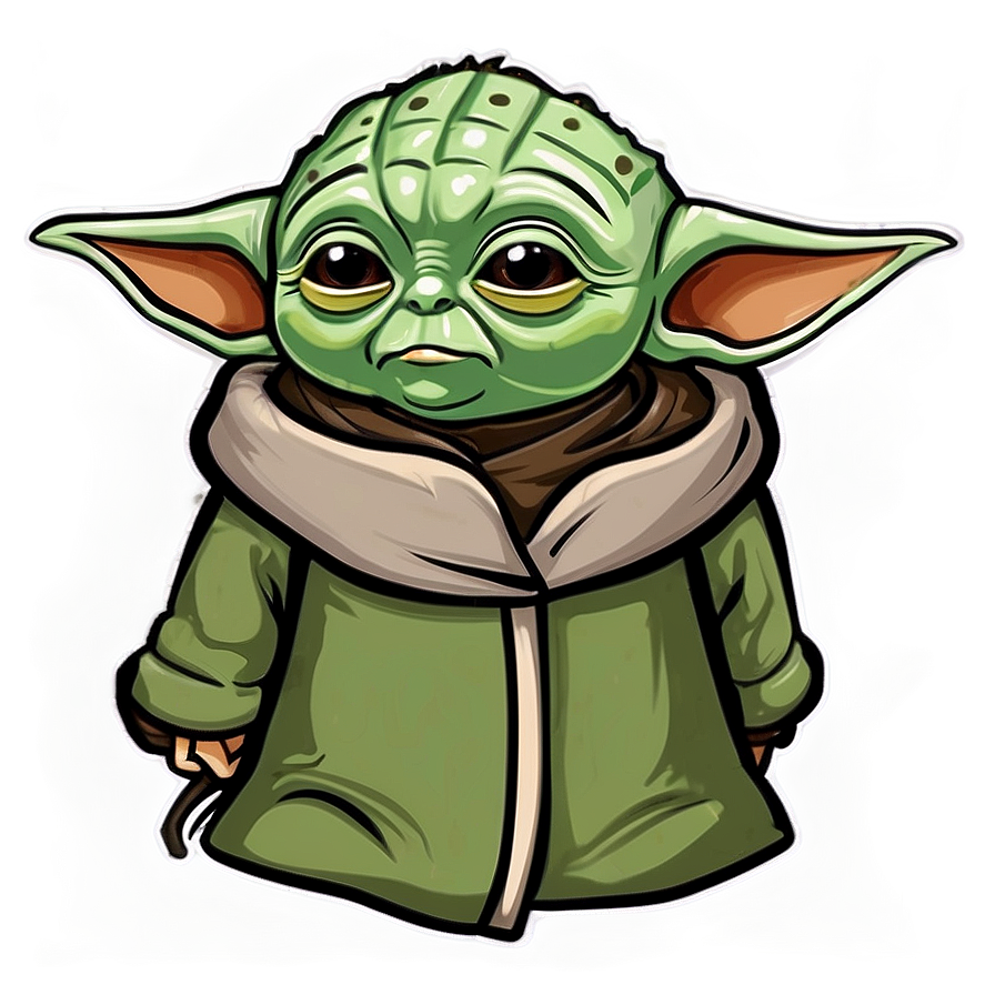 Baby Yoda Cartoon Phone Wallpaper Png Qhl20