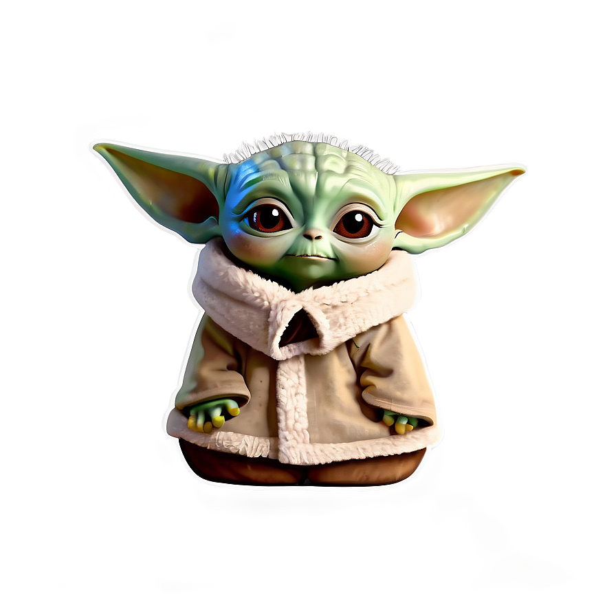 Baby Yoda Cartoon Sticker Design Png Bsr