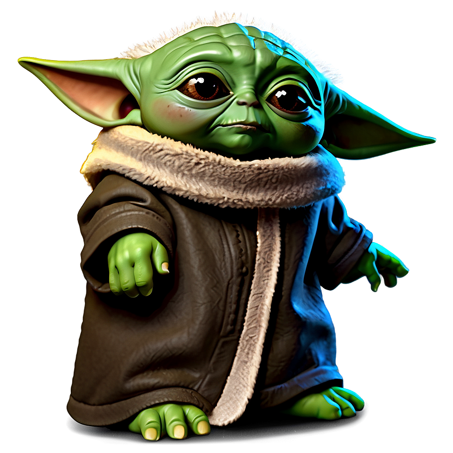Baby Yoda Cartoon Style PNG jwa31 PNG with transparent background