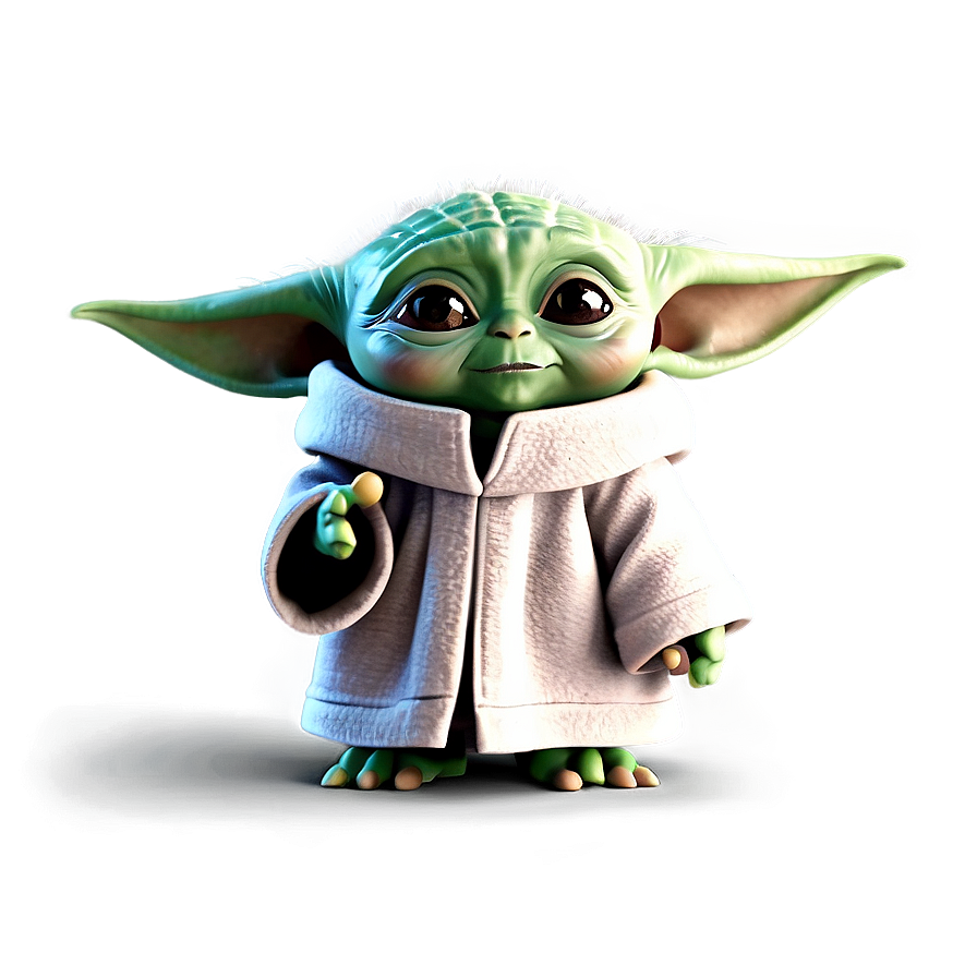 Baby Yoda Cartoon Waving Hand PNG tmv PNG image with a transparent background, free high-resolution download