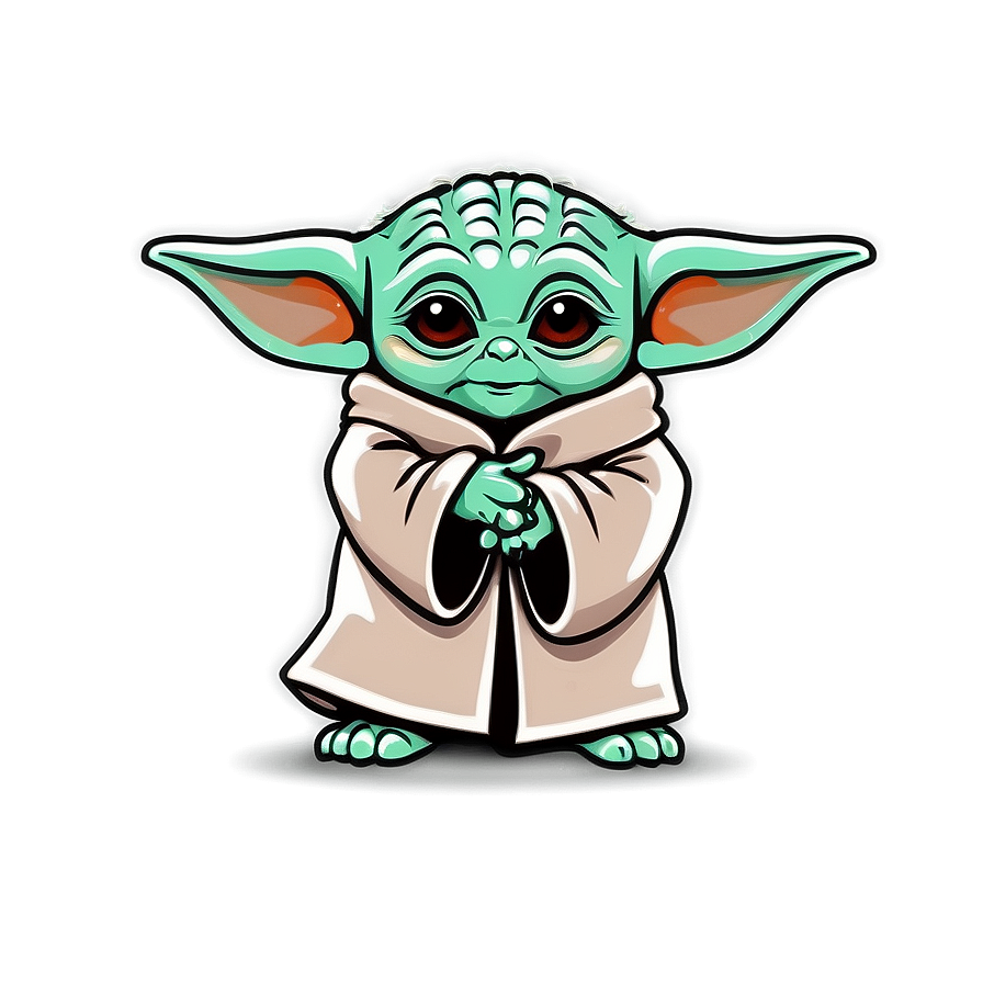 Baby Yoda Cartoon With Background Png Sbd91