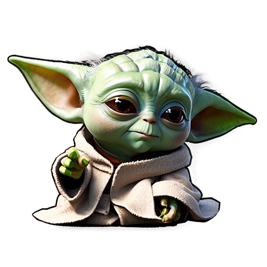 Baby Yoda Cartoon With Eyeglasses Png Cfs