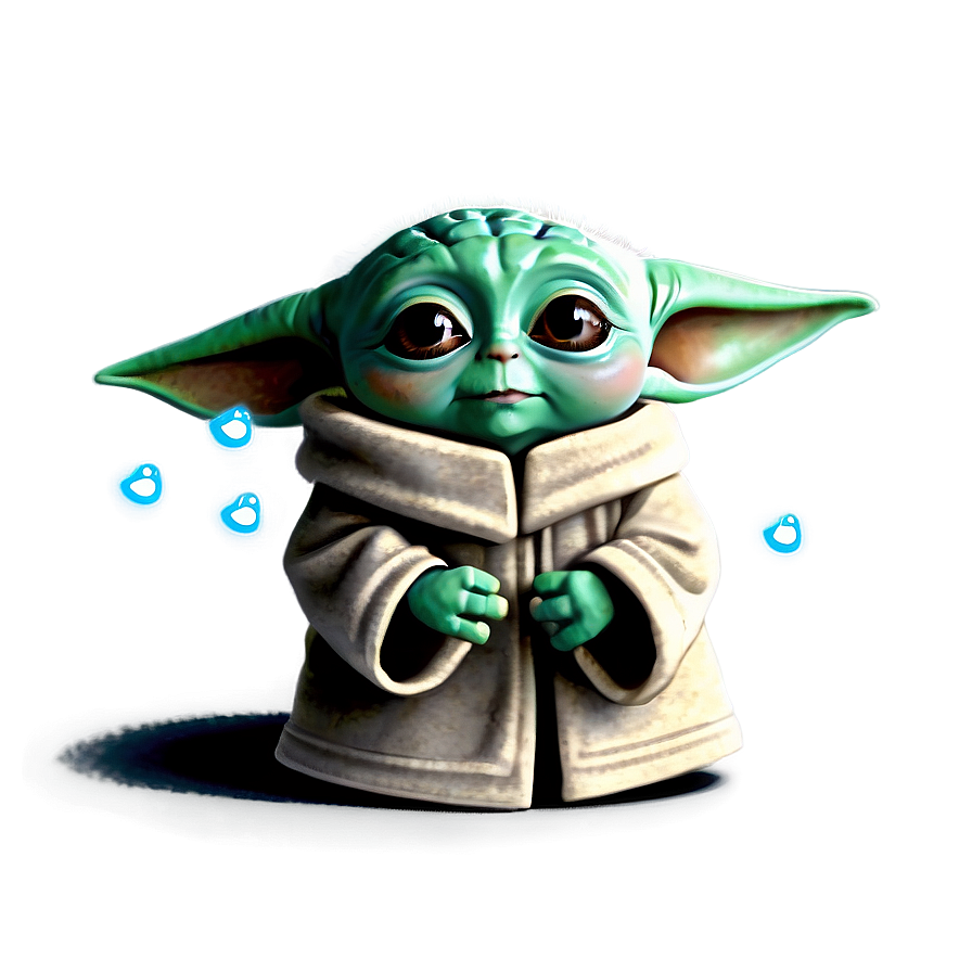 Baby Yoda Cartoon With Starship Png Ubl6