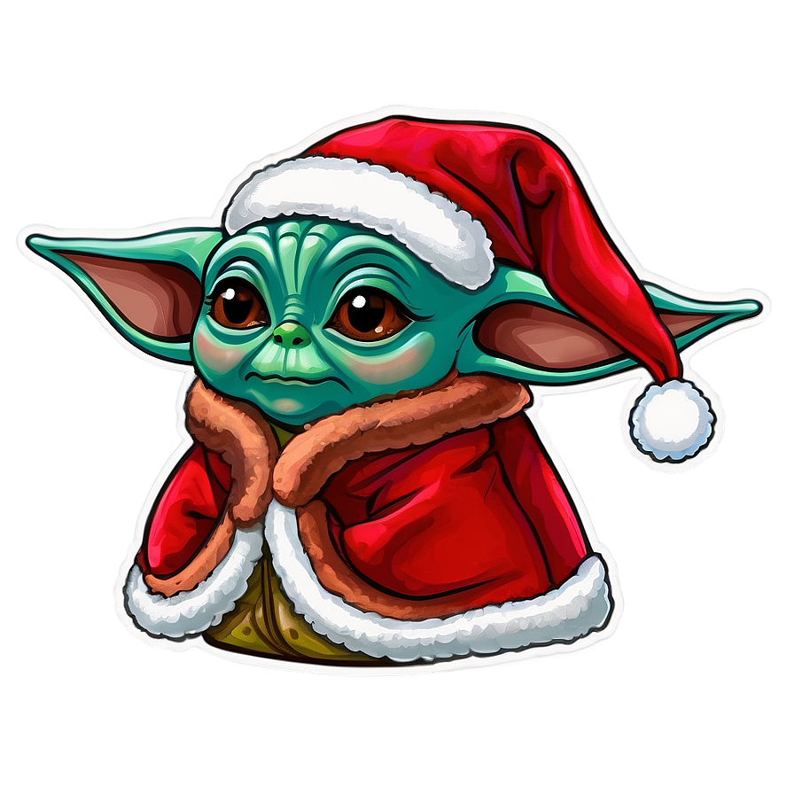 Baby Yoda Christmas Theme PNG 48 PNG with transparent background