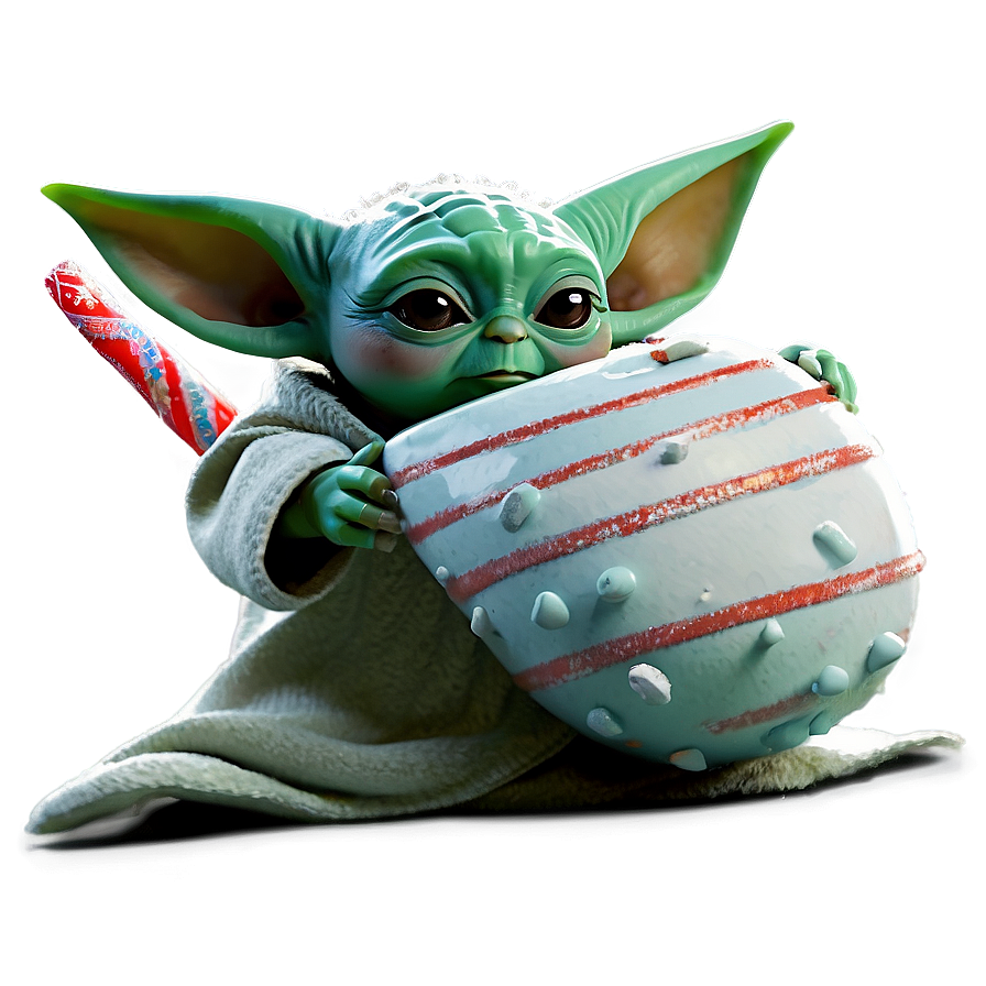 Baby Yoda Christmas Theme PNG vwr PNG with transparent background