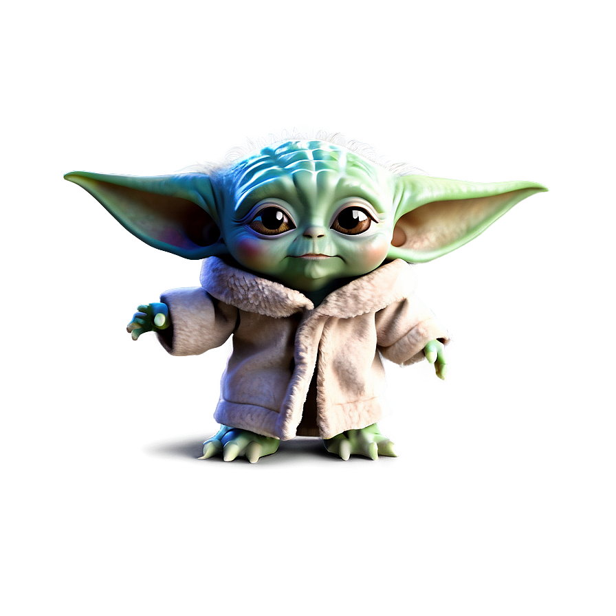 Baby Yoda Cute Pose PNG 05062024 PNG with transparent background
