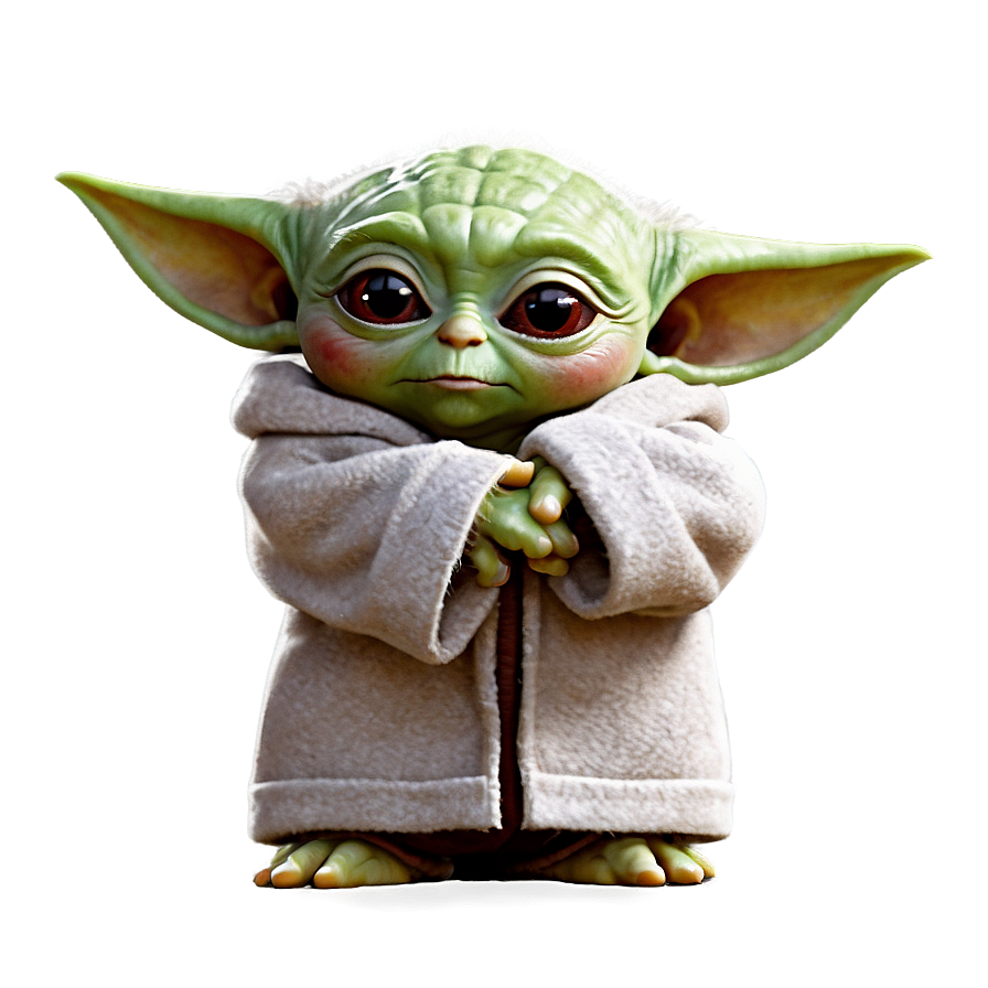 Baby Yoda Cute Pose PNG mvt PNG with transparent background