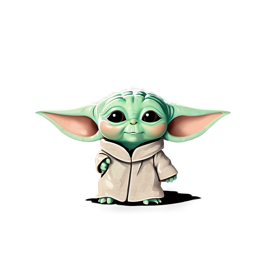 Baby Yoda Ears Up Png 05062024