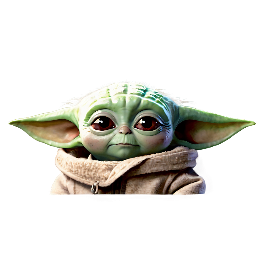 Baby Yoda Ears Up PNG 05062024 PNG with transparent background