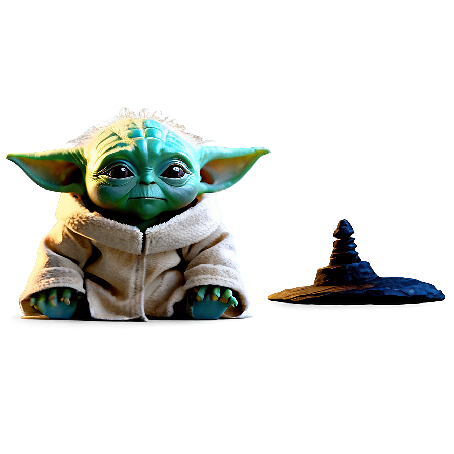 Baby Yoda Eyes Closed PNG tgh PNG with transparent background