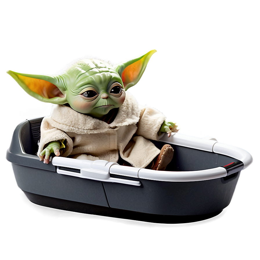 Baby Yoda In Hover Pram Png 30