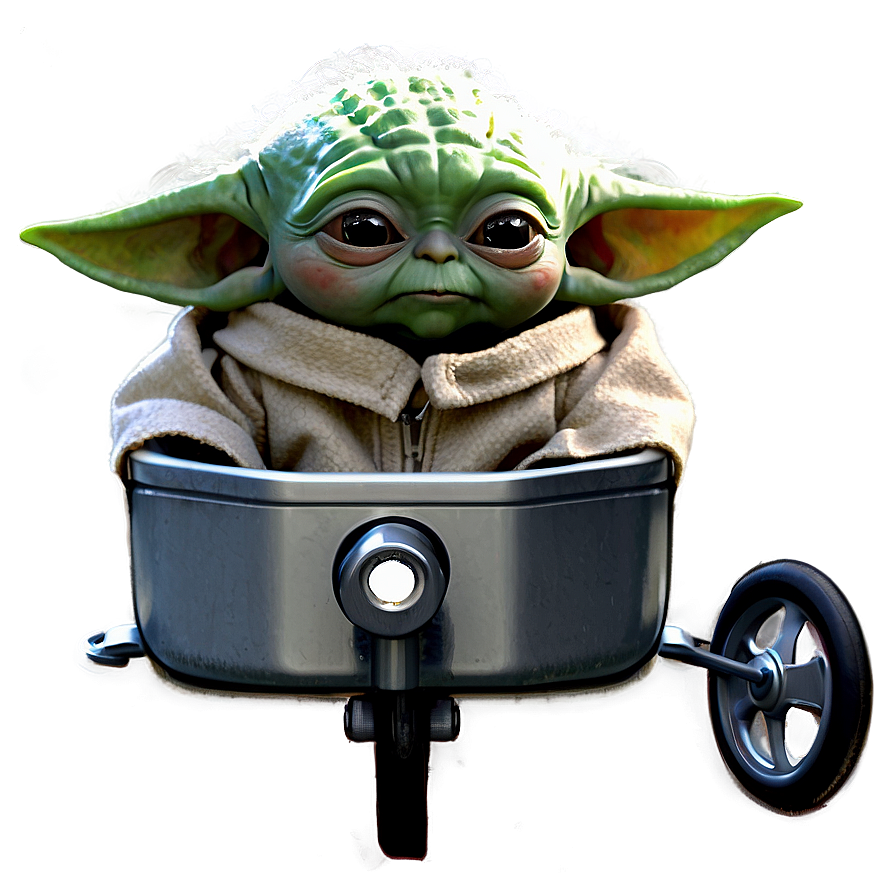 Baby Yoda In Hover Pram Png Cdh78