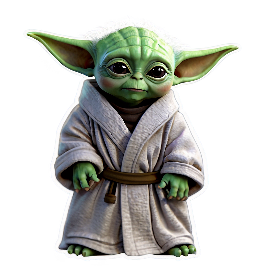Baby Yoda in Robe PNG bsu27 PNG with transparent background