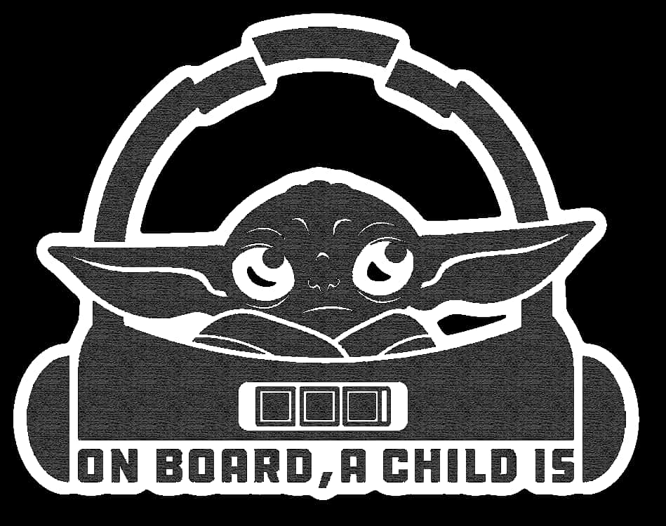 Baby Yoda On Board Sign