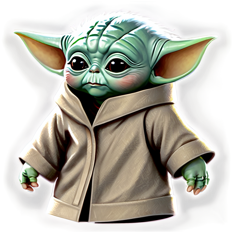 Baby Yoda Side View PNG 05062024 PNG with transparent background