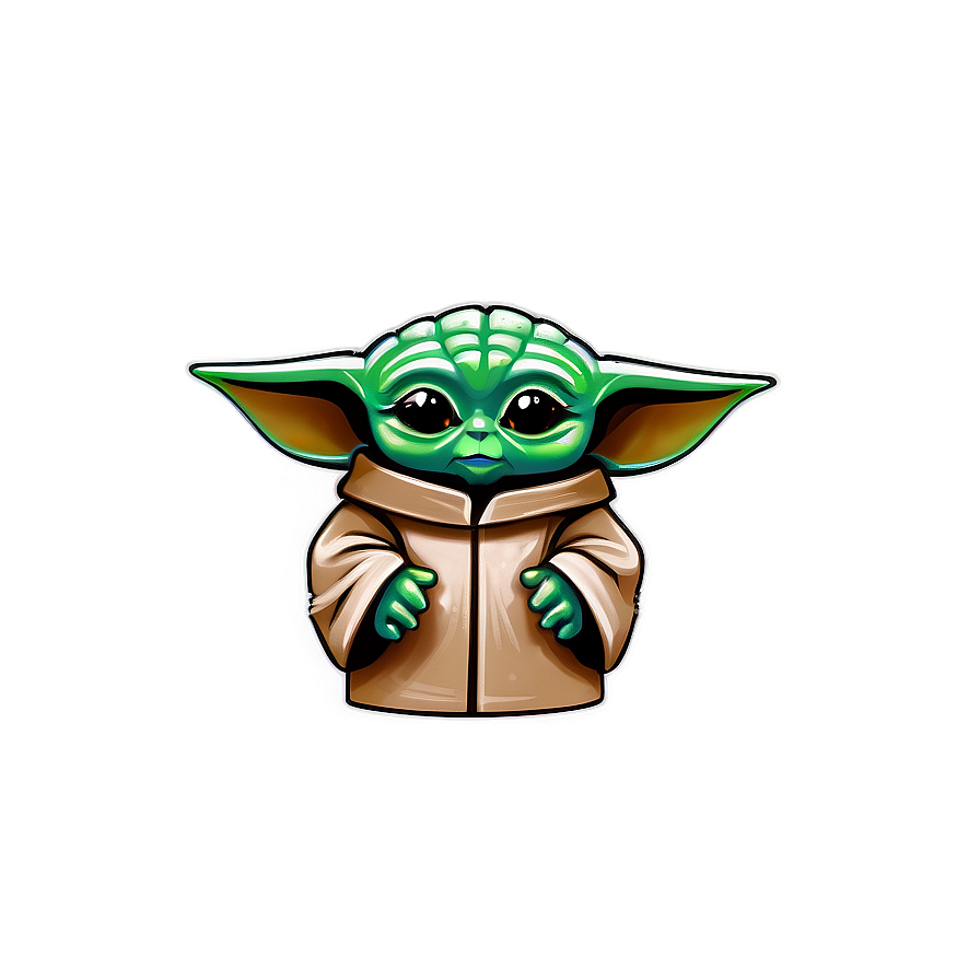 Baby Yoda Simple Cartoon Png Wnb96