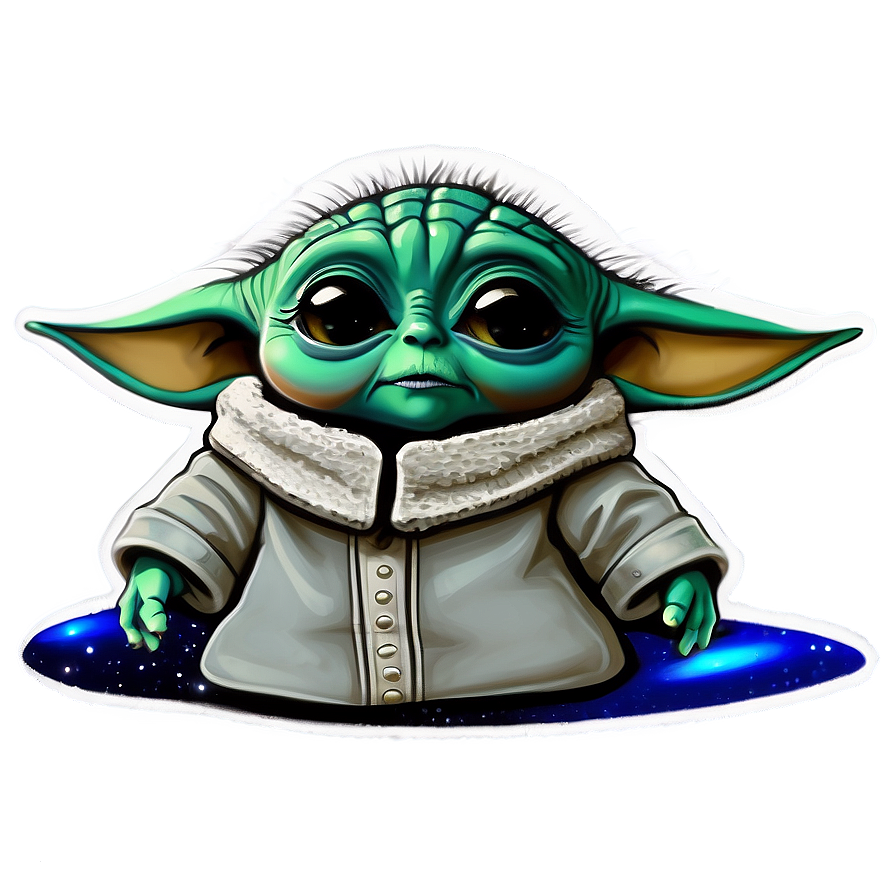 Baby Yoda Space Adventure Cartoon Png 32