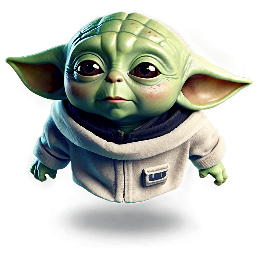 Baby Yoda Space Adventure Cartoon Png 72