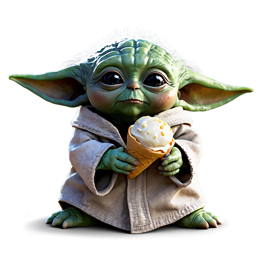 Baby Yoda With Ice Cream Png 05062024