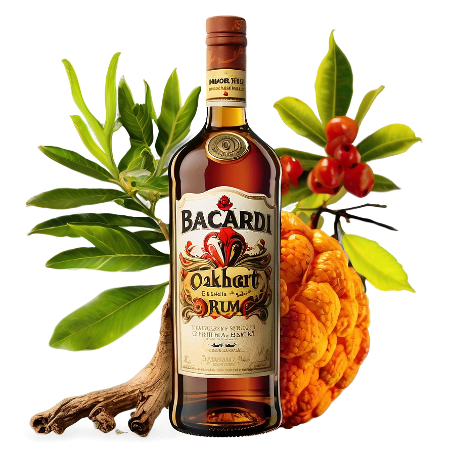 Bacardi Oakheart Spiced Rum Png 80