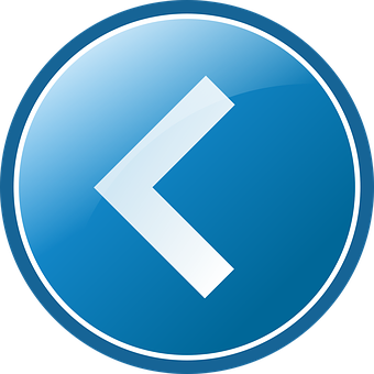 Back Arrow Icon Blue Circle