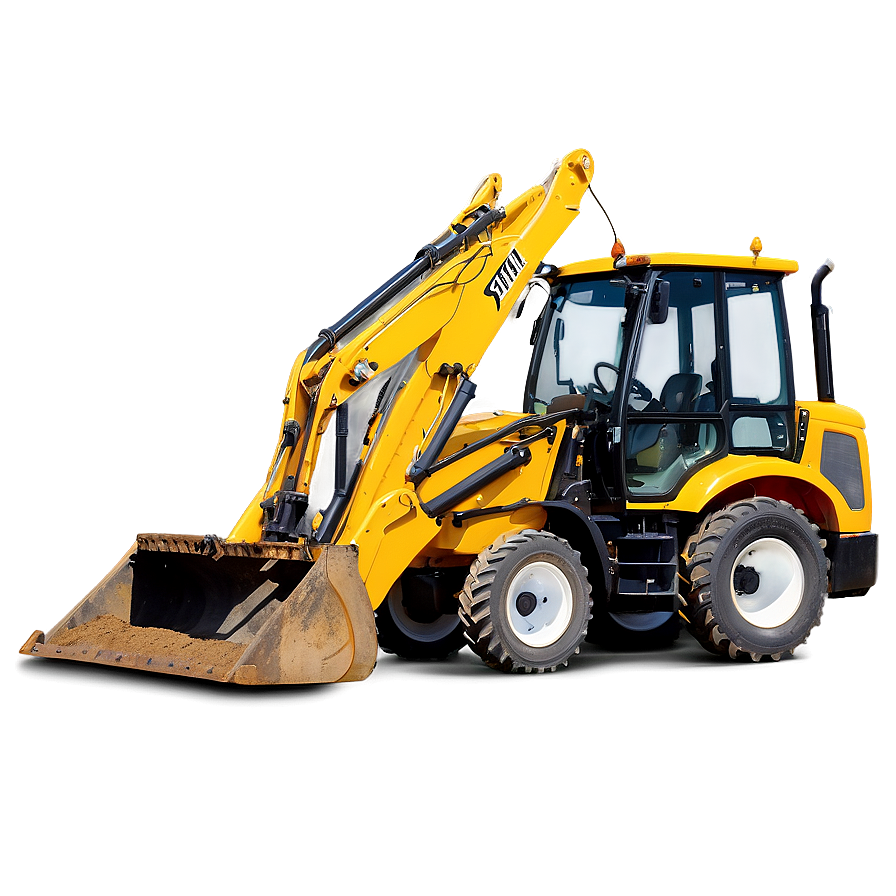 Backhoe Loader Rear View Png Wvr36