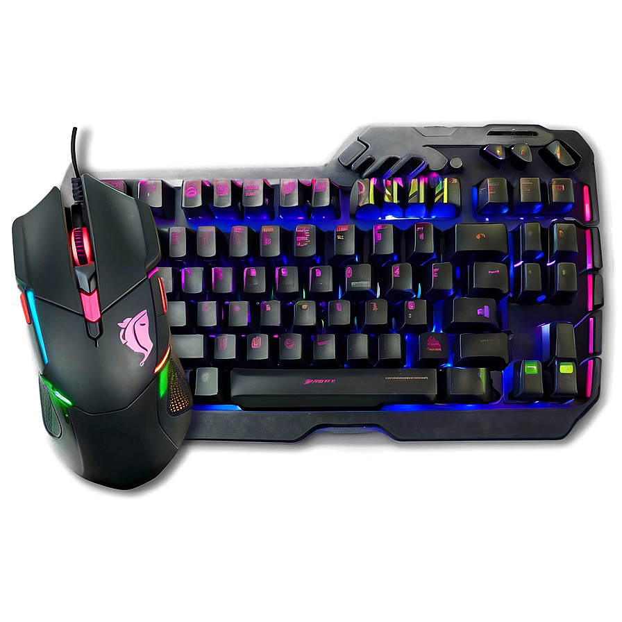 Backlit Keyboard And Mouse For Gamers Png Vjv