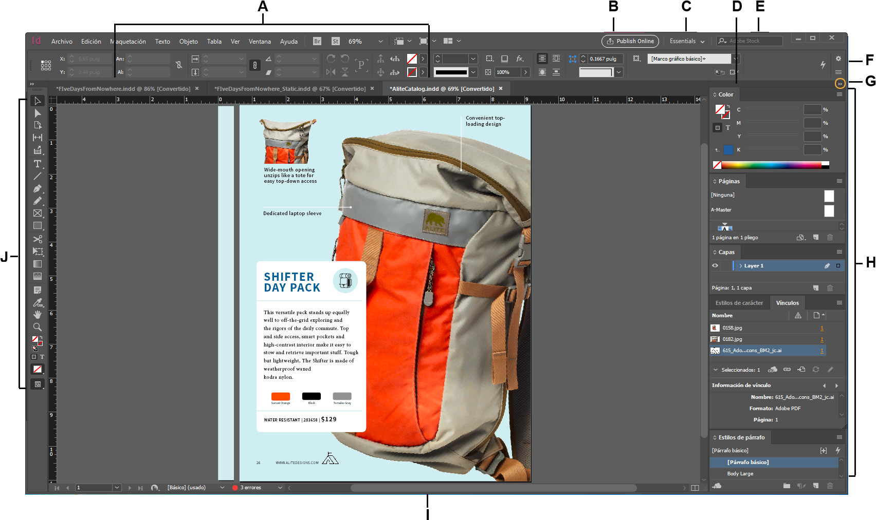 Backpack Design Adobe In Design Workspace