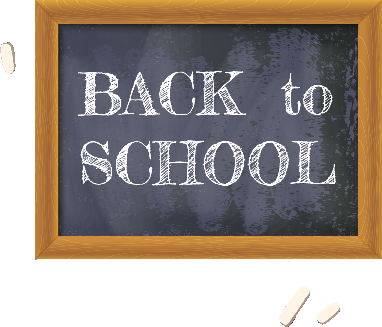 Back To School Chalkboard - Sign, HD Png Download PNG with transparent background