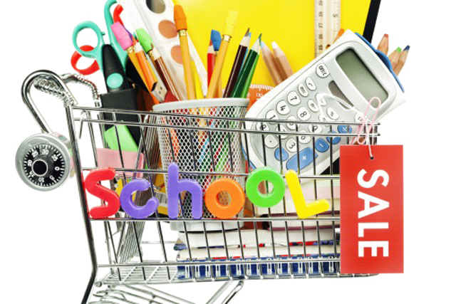 Backto School Supplies Sale PNG with transparent background