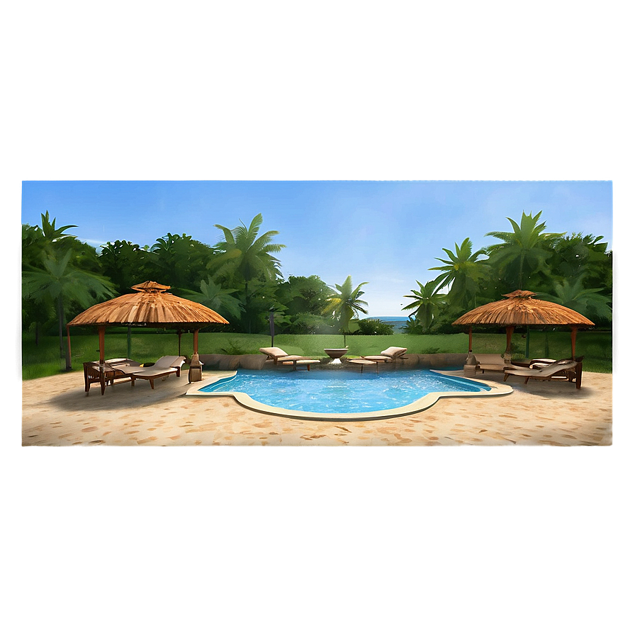 Backyard Pool Paradise PNG jbh PNG with transparent background
