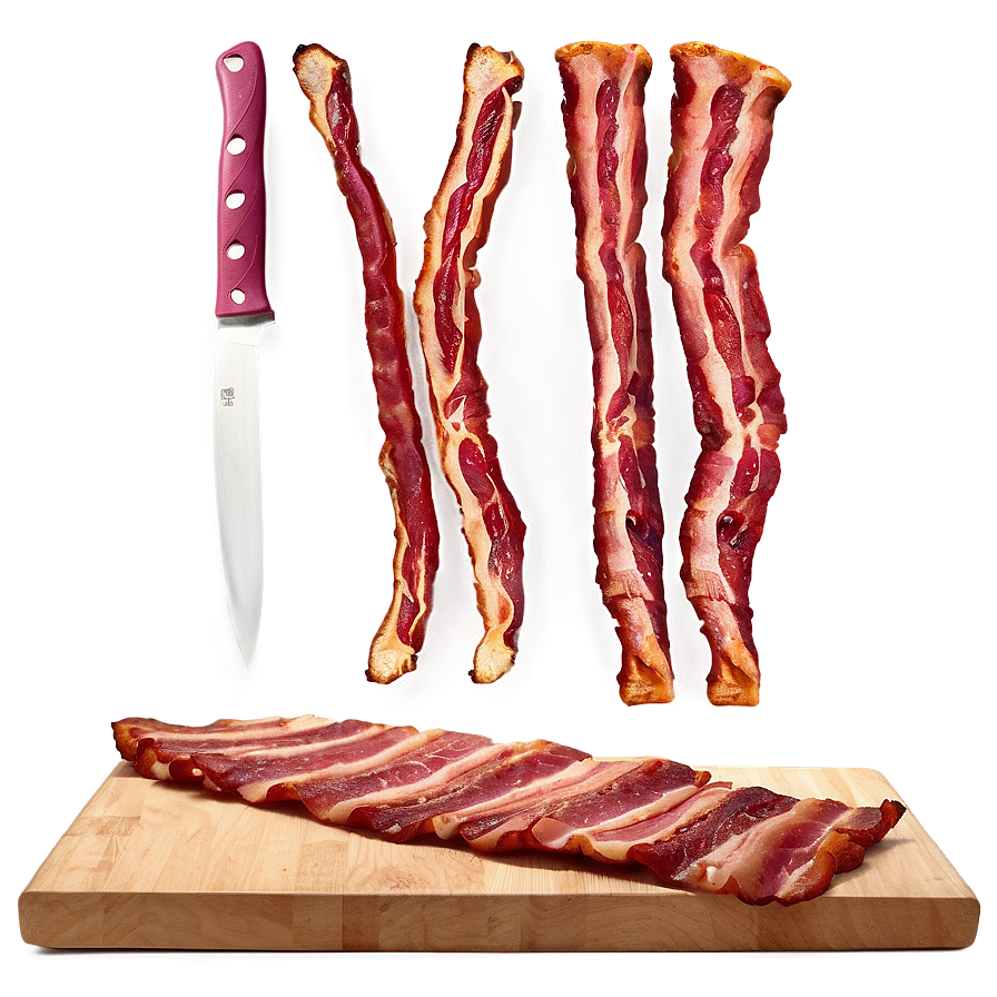 Bacon On Cutting Board Png Ypt26