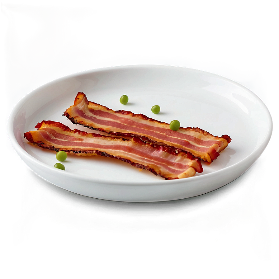 Bacon On Plate Png 05242024