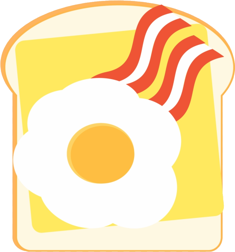 Baconand Eggon Toast Graphic