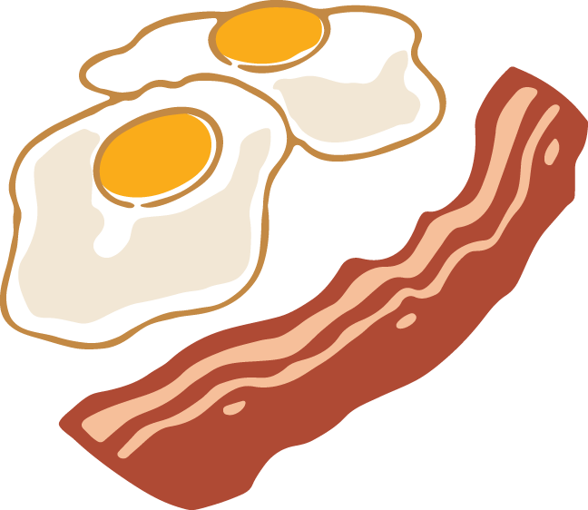 Bacon Fried Egg Breakfast Clip Art Ham - Eggs And Bacon Clip Art, HD Png Download PNG with transparent background