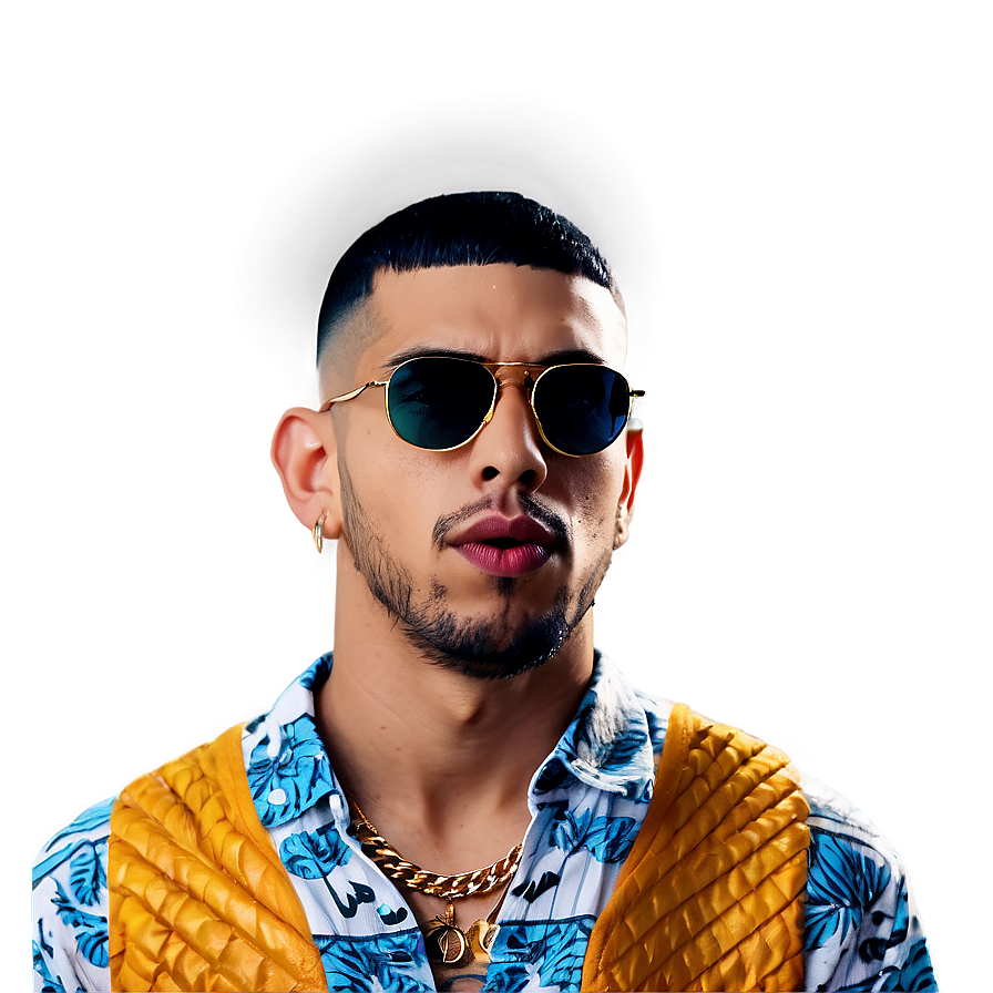 Bad Bunny Portrait PNG gmf PNG with transparent background