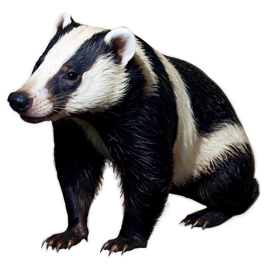 Badger Portrait Artwork Png 42